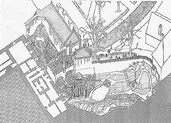 Study of reconstruction of Bear area at Český Krumlov Castle 