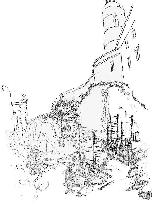 Studie der Bärenzwingerrekonstruktion auf dem Schloss in Český Krumlov