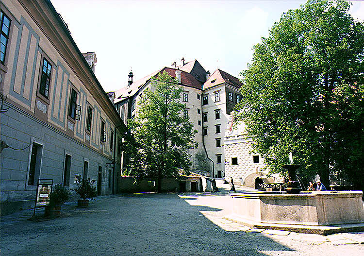 View onto II. courtyard of Český Krumlov Castle
