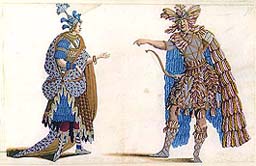 Costume design by L. O. Burnacini 