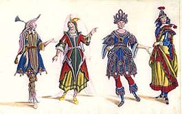 Costume design by L. O. Burnacini 