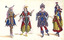 Costume design by L. O. Burnacini 