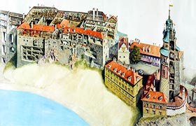 Click-sensitive map of the Český Krumlov Castle, source: Vydavatelství MCU 