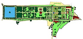 Layout of the Český Krumlov Castle Gardens 