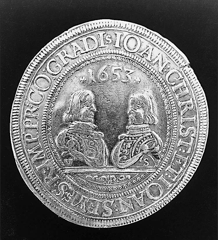 Ražba mincí na zámku v Českém Krumlově, tolar z roku 1653