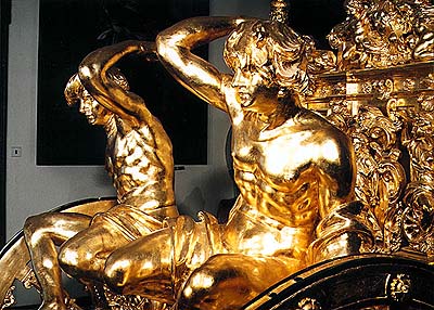 Schloss Český Krumlov, Goldene Kutsche, Detail 