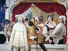 Český Krumlov Castle, Masquerade Hall, mural detail 