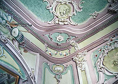Hall of Mirrors at the Český Krumlov Castle, mural detail 