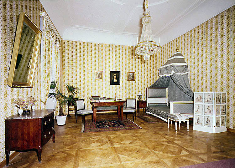 Zámek Český Krumlov, apartmá z 19. století, ložnice
