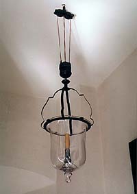 Reinstallation of the historic interiors of the II. tour route of the Český Krumlov Castle, period lighting, 19th century 