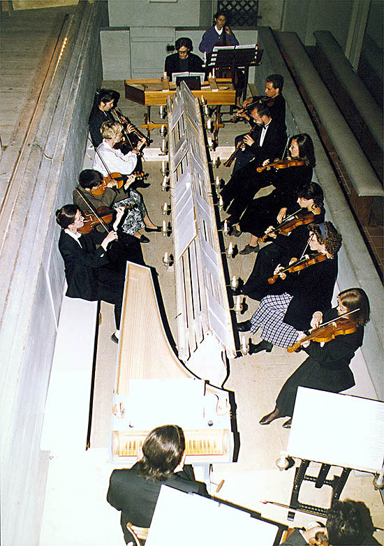Orchestra pit of Castle Theatre in Český Krumlov, experimental production in orchestra pit
