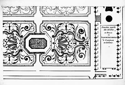 Detail plánu zámecké zahrady v Českém Krumlově z roku 1779 
