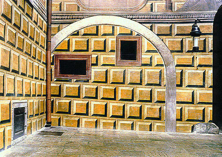 IV. courtyard of the Český Krumlov Castle, condition after restoration