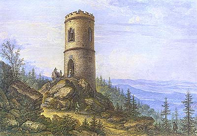 Aussichtsturm auf dem Berg Kleť, Ferdinand Runk, nach dem Jahre 1825 