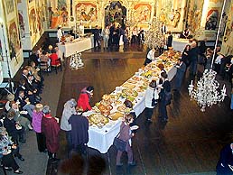 Český Krumlov State Castle and Chateau, Masquerade Hall, during a reception, foto: Lubor Mrázek 