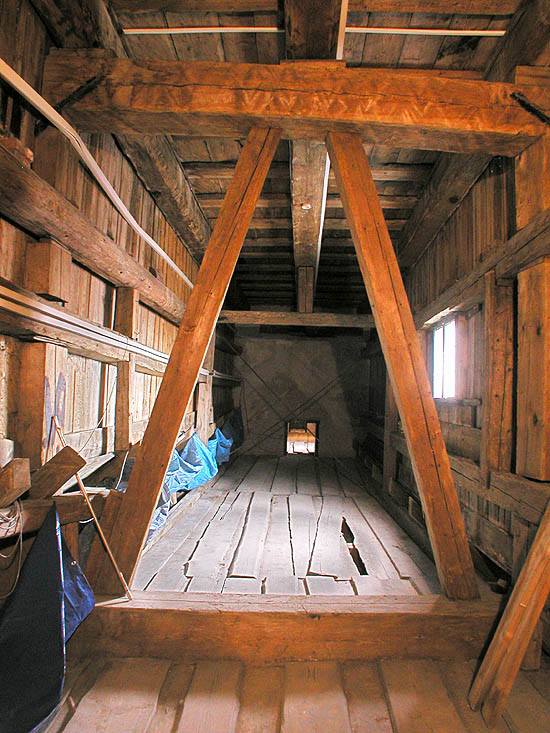 Zámek Český Krumlov, interiér technického mezipatra Plášťového mostu, 2001, foto: Lubor Mrázek