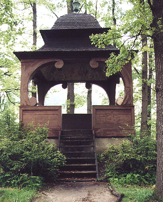 Hudební pavilon v zámecké zahradě Český Krumlov
