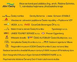 Sponzoři a partneři Dne s handicapem, dne bez bariér Český Krumlov 2008 