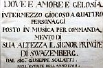 HISTORICKÁ  REKONSTRUKCE  OPERNÍHO  PŘEDSTAVENÍ   "DOVE È AMORE È GELOSIA"